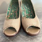 Rampage Vintage Laurie Wedge Heels Shoes Suede Leather Women’s Size 8 Open Toe Photo 2