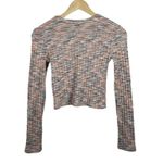 BDG Urban Outfitters Spacedye Cropped Knit Cut Out Top in Pink/Blue Size M Photo 11