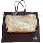 Coach Vintage Y2K Signature Khaki Optic Print Baby Bag Tote Zipper Top Photo 0