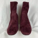 Unisa Unhavana Women's Burgundy Red Faux Suede Zip-up Ankle Boots Size 8.5 Photo 3
