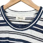 Madewell Navy & White Short Sleeve Hi-Fi Shrunken Tee in Vonda Stripe Sz S Photo 3