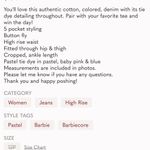 Gap  Jeans Womens 12/31 Pink Blue Tie Dye Denim High Rise Jeans Cheeky Straight Photo 10