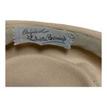Original Roberta Bernays Pillbox Hat Vintage‎ Wool Rhinestone Beaded Tan Photo 2
