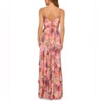 Liv Foster Printed Floral Mesh Gown Pink Multi Size 6 NWT Wedding Prom Party Photo 6