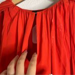 Atlein Red Cape Dress Silk Size Large Photo 3