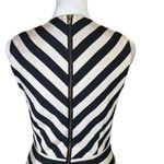 Banana Republic Fit Flare Cocktail Dress Black White Striped Sz 2 Pockets A-Line Photo 6