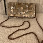 Mother of pearls embellished beaded crossbody mini bag clutch Photo 0