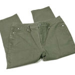 Talbots Outlet | Olive Green Capri Pants Straight Leg Crop Denim Womens 12P Photo 0