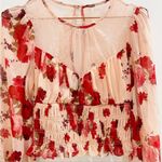 Free People  red and pink lace top Photo 8