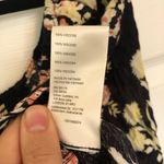 Free People NWT Black Floral Tie Back Crop Top Size L Photo 5
