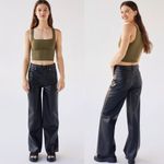 Urban Outfitters  High & Wide Faux Leather‎ Pant in Black Size 26 Photo 1