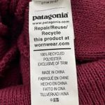 Patagonia  Unisex Red Pom Pom Foldover Ribbed Knit Winter Beanie Hat One Size Photo 2