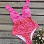 One Piece SPORLIKE Women Swimsuit V-Neck Ruffle Bathing Suit Padded Monokini Photo 3