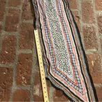 CAbi  Can Do #5948 100% Silk Black, 
White, Red, Pink, Yellow Geometric Scarf Photo 4