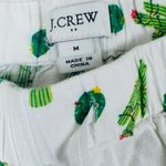 J. Crew Cactus Christmas Tree Lights Holiday White Flannel Pajama Bottom Pants M Size M Photo 1