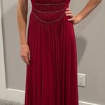 BCBGMAXAZRIA Red Beaded Gown Photo 0