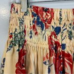 THE GREAT 100% Silk Viola Echo Rose Floral Print Maxi Skirt Size 2 Red Photo 3
