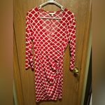 Charming Charlie Charming Charle’s. Red and White quarter sleeve dress. Size L Photo 1