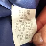 Vintage Depeche Mode Blue Linen Blend Slip Dress Embroidered Flowers Size 8P Photo 7