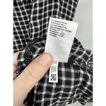 American Eagle  Plaid Ruffle Mini Dress Women Small Black White Western Babydoll Photo 6