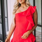 These Three Boutique Red Ruffle Dress Photo 0