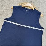 Quince Women’s Cotton Modal Muscle Tank Top Sleeveless Minimalist in Navy L Photo 14