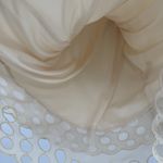 Bar III  Cream Smocked Short Sleeve Dress Mini Size Medium Coquette Photo 3