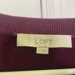 Loft Burgundy Wine & Cheese sweater Photo 3