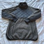 Womens Size XL Fleece Jacket Gray Blue Zip Pockets Winter Fall High Neck Photo 0