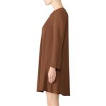Amanda Uprichard Brown Wendy Dress Plus Size 1X Swing Long Sleeve Fall Corporate Photo 4