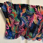 Shade & Shore Pink and Blue Smocked Bikini Top Photo 1