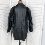 Pelle Vintage Leather Suede Coat Overcoat Black Large Black Photo 3