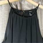 Forever 21  Black High Neck Spaghetti Strap Maxi Dress with Leg Slit Size Medium Photo 6