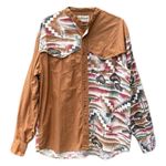 Vintage Saddlebrooke Western Wear Brown Buffalo Cactus Button Up T Photo 0