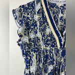 Poupette St. Barth  x Vilebrequin Sasha Mini Dress Blue Floral Women’s Sz L Photo 7