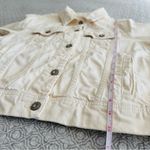 Free People WE THE FREE Rumors Denim Jacket Ecru Cream Size M Photo 11