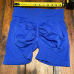 Blue scrunch butt women’s athletic compression shorts, Size M Size M Photo 1