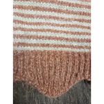 Newbury Kustom  Striped V Neck Sweater Pullover Peach Ivory Size Large Photo 2