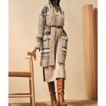 Faherty  Jackson Sweater Dress Tan Oatmeal Long Sweater XL Photo 4