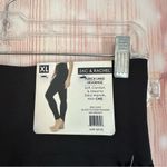 Zac and Rachel  Black Velvet Damask Trim Fleece Lined Leggings Photo 8