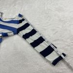 J.Crew Top Womens XXS Blue White Nautical Stripe 3/4 Sleeve Sailor Lightweight Photo 4
