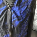 Tahari  Blueberry and Black See Through Blouse Photo 1