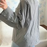 NA-KD Grey White Stripe Button Down Photo 2