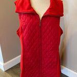 For Cynthia Red Quilted Front Zip Up Vest w/Pockets Women’s Plus Size 2X Photo 0