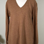 J.Crew Wool Blend V Neck Sweater XL Brown Camel Photo 0
