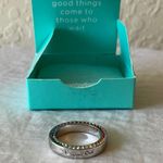 Origami Owl : Silver Tone Rainbow Crystal Ring Pendant Photo 0