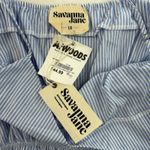 Savanna Jane Plus 1X Striped Embroidery Tank Top Bohemian Nautical Babydoll NEW Blue Photo 4