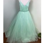 Mac Duggal  Mint Tulle Princess Ballgown with Embellished Belt Size 10 $498 67565 Photo 6