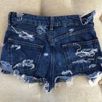 Topshop Petite Moto Destroyed Denim Shorts 25 Blue Size undefined Photo 1