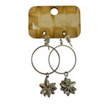 Pink Panache Silver Hoop with Christmas Bow Earrings in Silver​ Photo 2